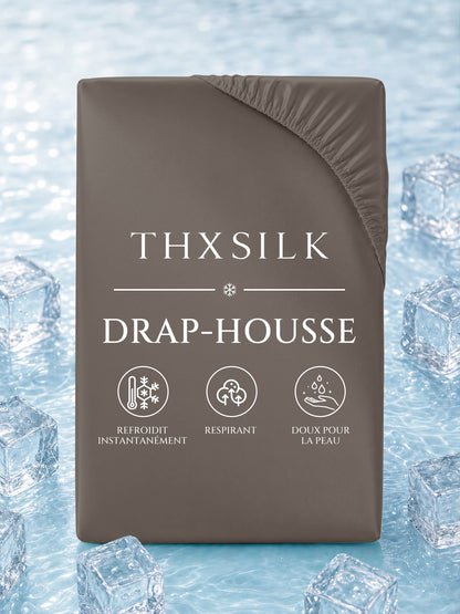 Drap-housse en soie 25 Momme sans couture