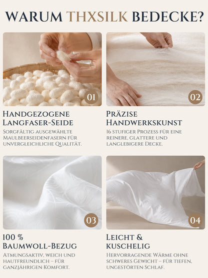 Couette toutes saisons en soie double cocoon Qualité premium
