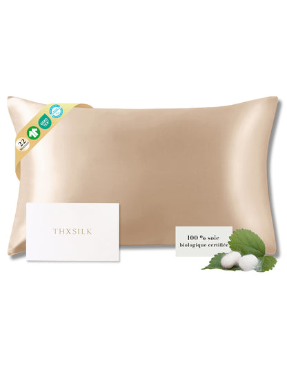 Taie d’oreiller en soie 22 Momme