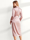 19 Momme Robe longue en soie classique pleine longueur
