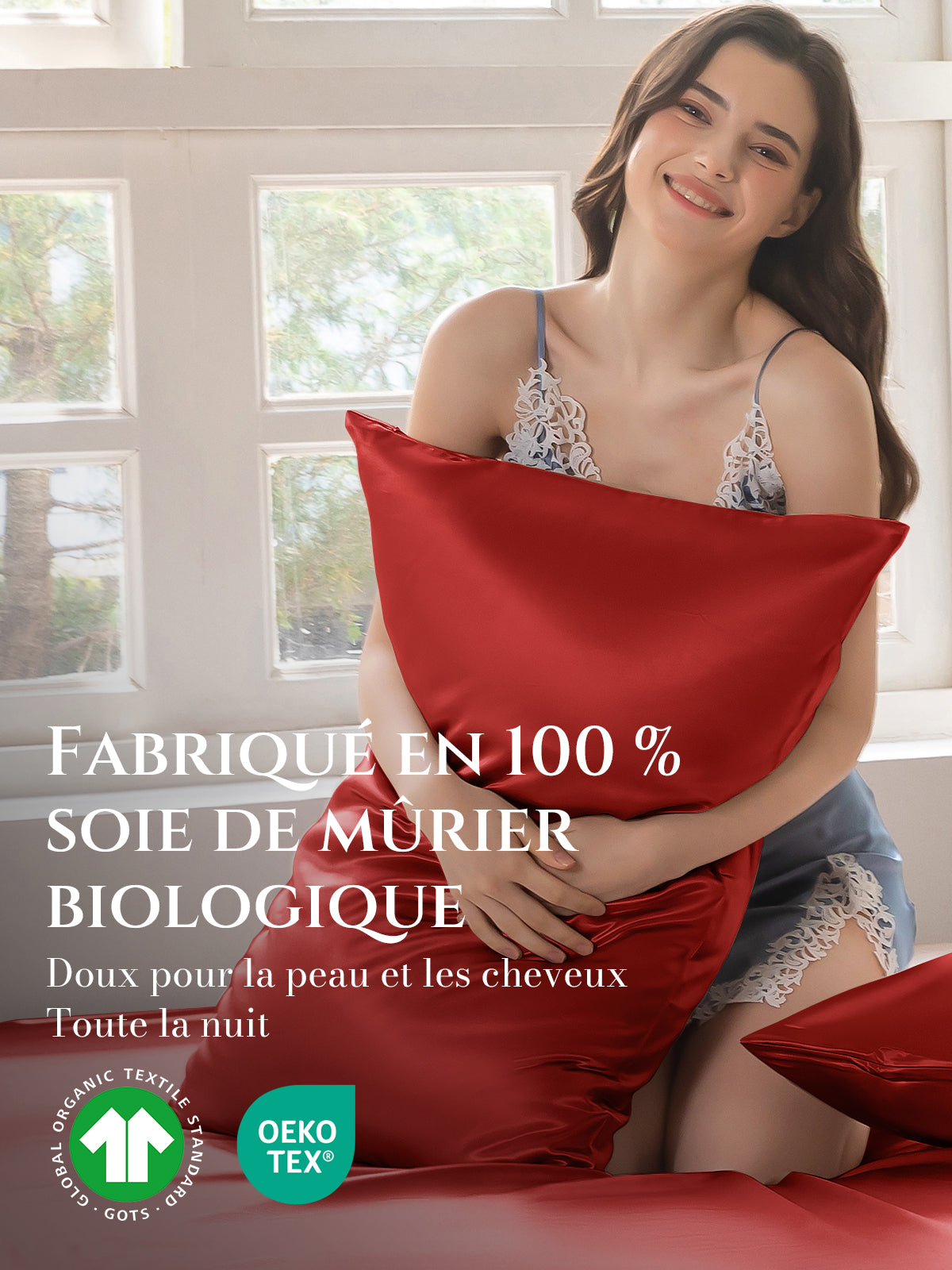 Taie d’oreiller en soie 22 Momme