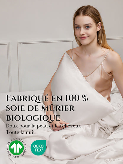 Taie d’oreiller en soie 25 Momme
