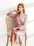 19 Momme Robe longue en soie classique pleine longueur