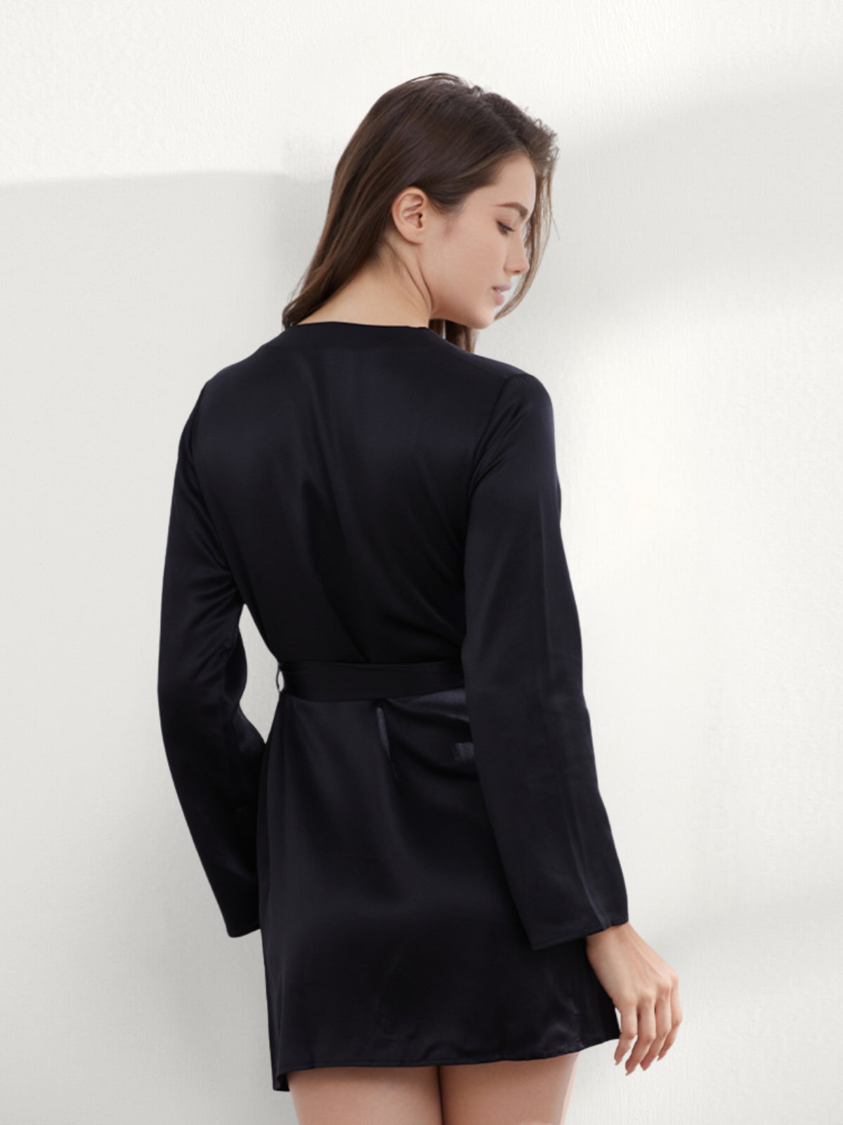 Peignoir Court Soie 19 Momme Luxe Femme