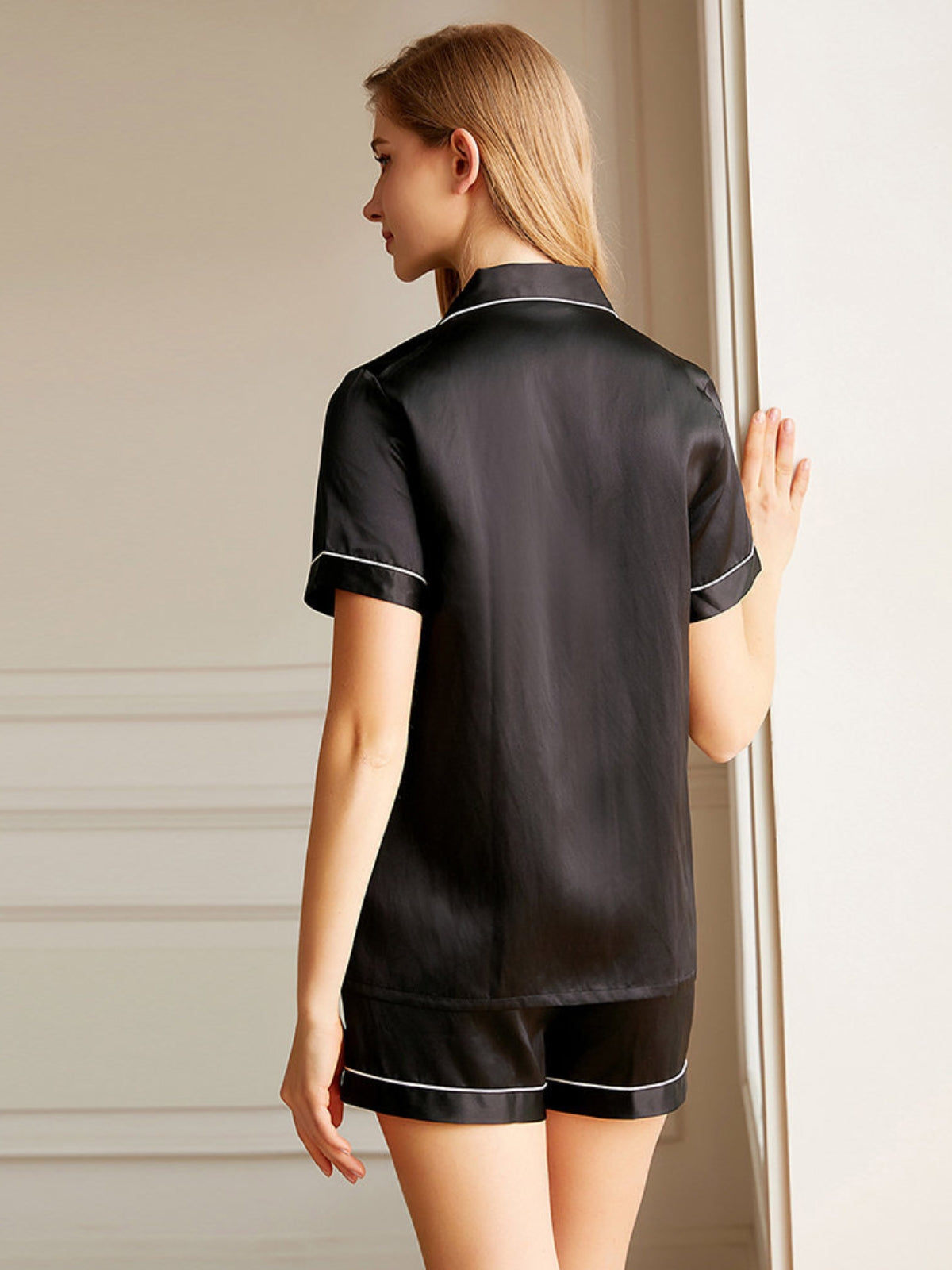 Pyjama Court Soie 19 Momme Ensemble Femme