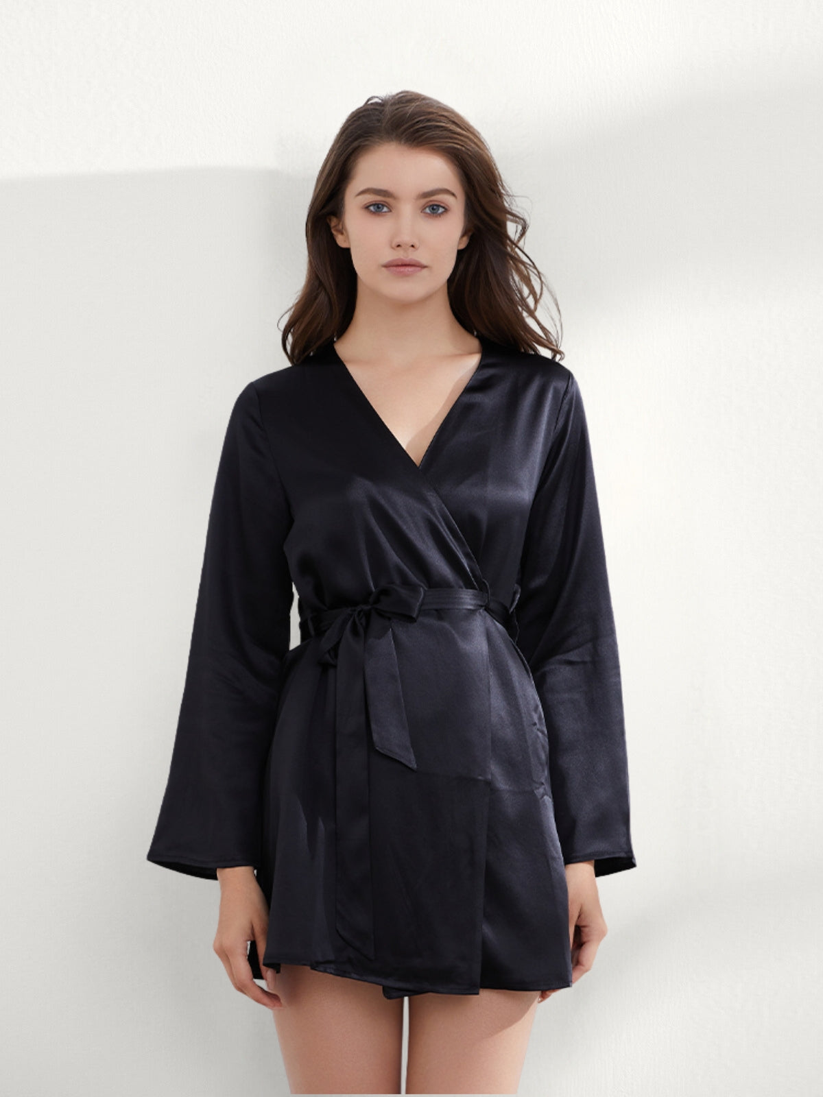 Peignoir Court Soie 19 Momme Luxe Femme