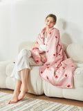 THXSILK Couverture Garnie De Soie Fraise D'été