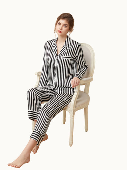Pyjama Soie 19 Momme Rayures Classiques